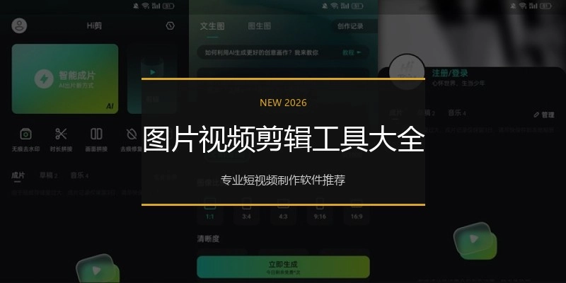图片视频剪辑工具大全