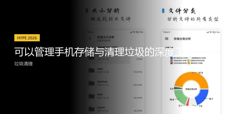 可以管理手机存储与清理垃圾的深度工具合集