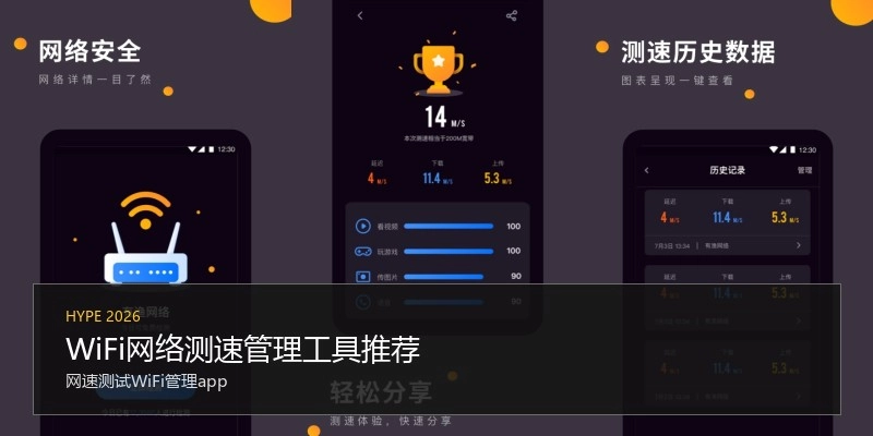 WiFi网络测速管理工具推荐