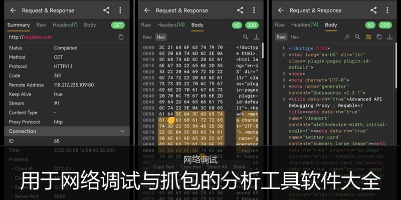 用于網(wǎng)絡(luò)調(diào)試與抓包的分析工具軟件大全