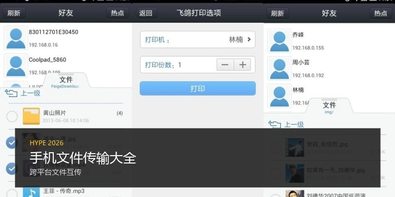 手机文件传输大全