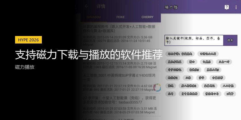 支持磁力下载与播放的软件推荐