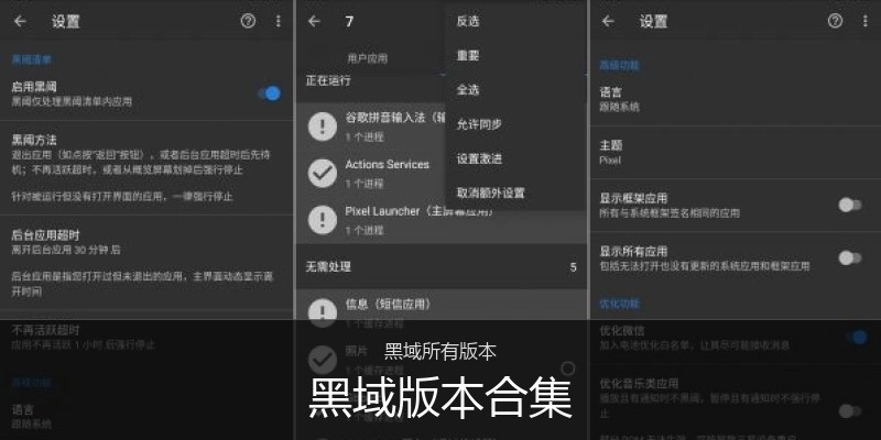黑域版本合集
