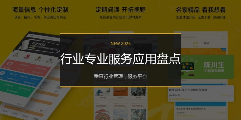 行业专业服务应用盘点