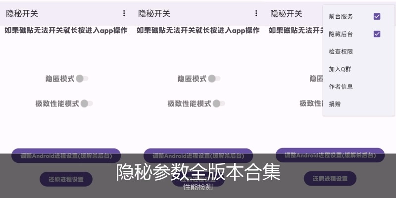 隐秘参数全版本合集