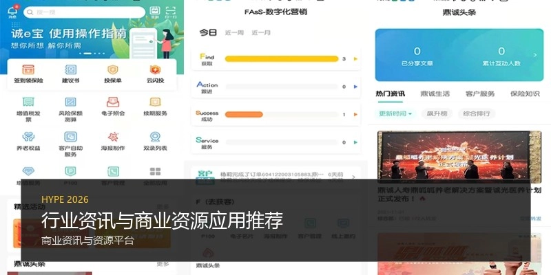 行业资讯与商业资源应用推荐