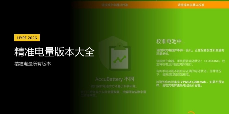 精准电量版本大全