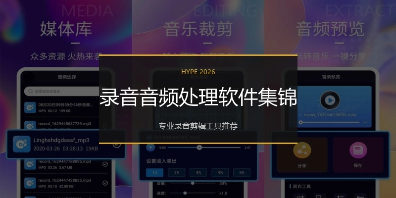 录音音频处理软件集锦