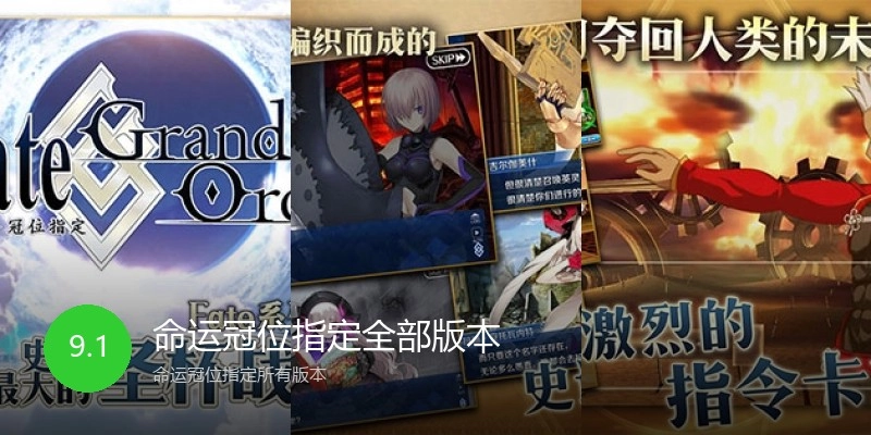 命运冠位指定全部版本