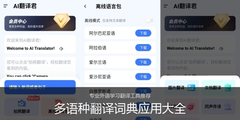 多语种翻译词典应用大全