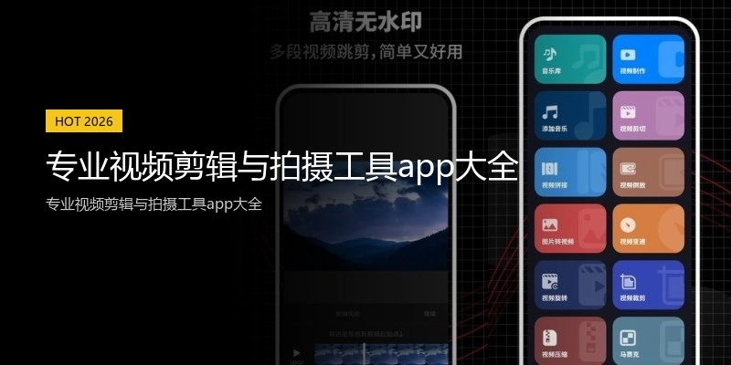 专业视频剪辑与拍摄工具app大全