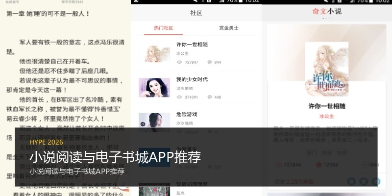 小说阅读与电子书城APP推荐