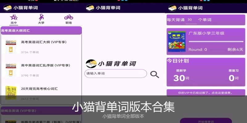 小猫背单词版本合集