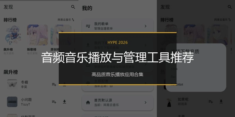 音频音乐播放与管理工具推荐