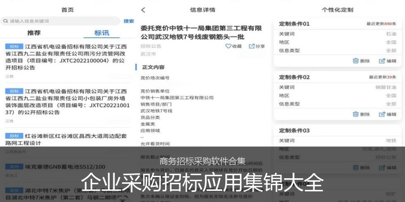 企业采购招标应用集锦大全