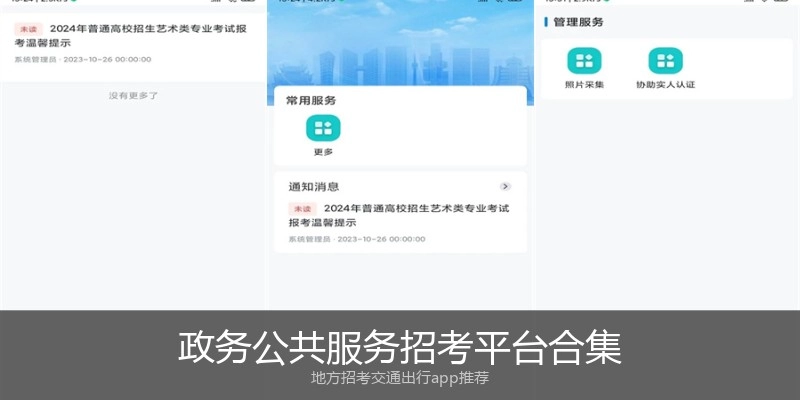 政务公共服务招考平台合集