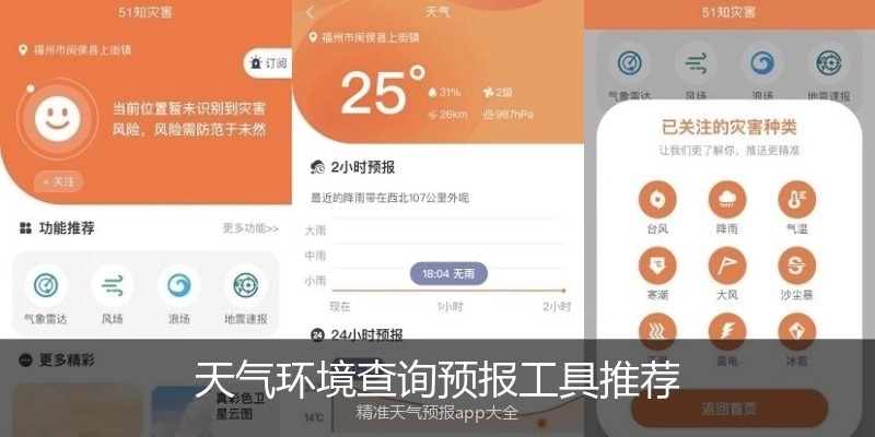 天气环境查询预报工具推荐
