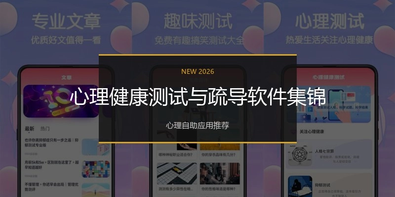 心理健康测试与疏导软件集锦