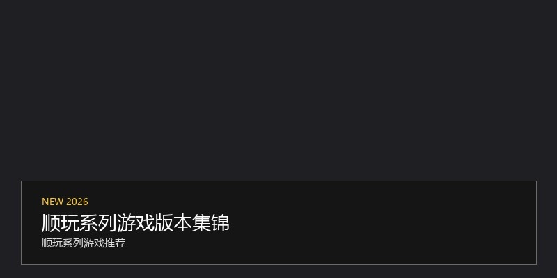 顺玩系列游戏版本集锦
