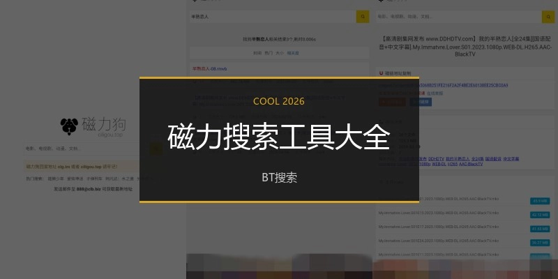 磁力搜索工具大全