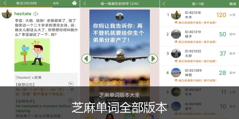 芝麻单词全部版本