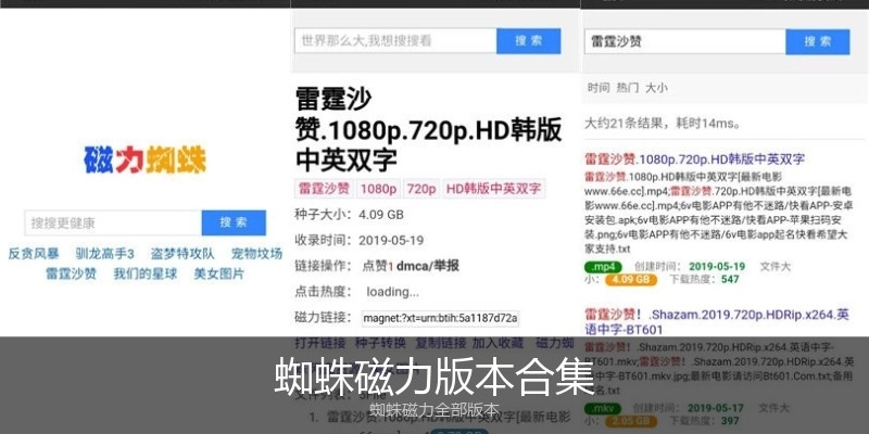 蜘蛛磁力版本合集