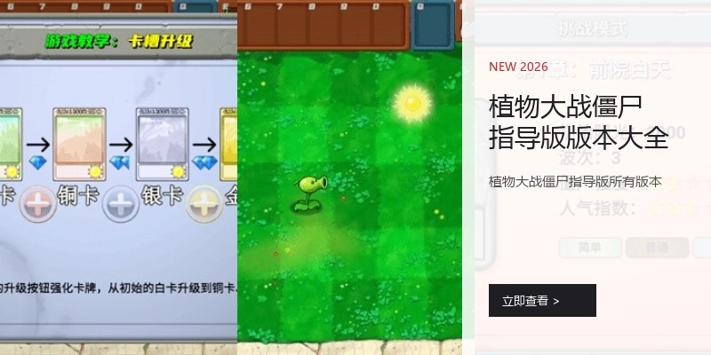 植物大战僵尸指导版版本大全