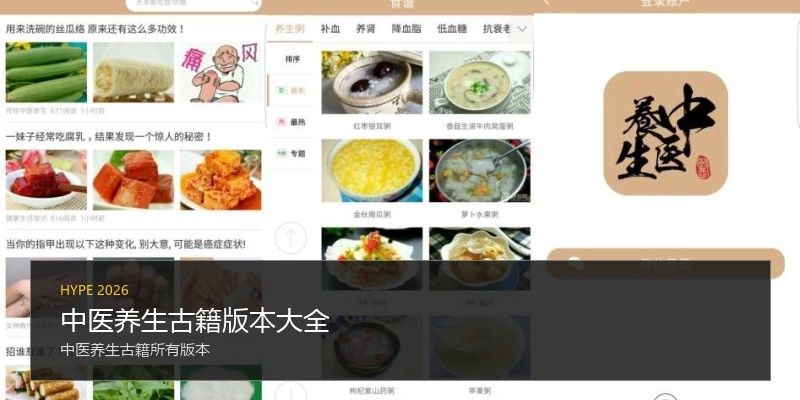 中医养生古籍版本大全