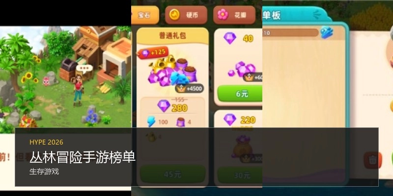 丛林冒险手游榜单