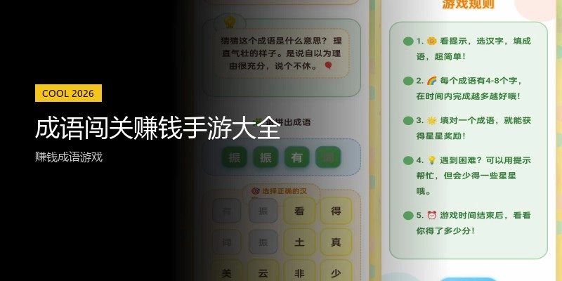 成语闯关赚钱手游大全