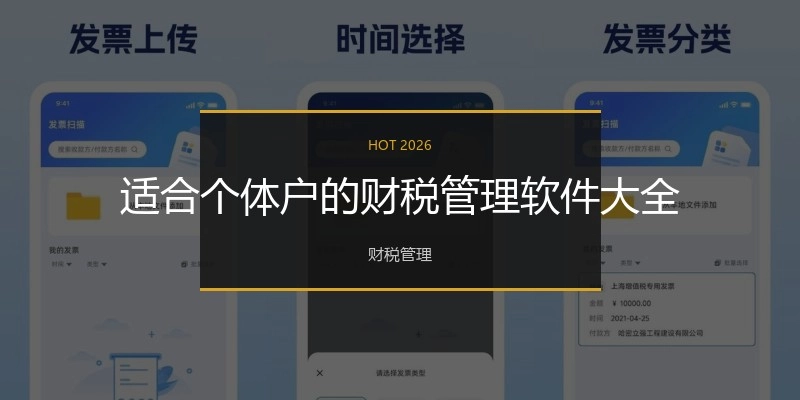 适合个体户的财税管理软件大全
