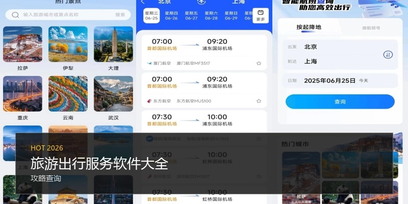 旅游出行服务软件大全