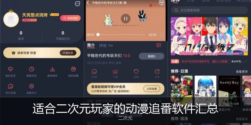 适合二次元玩家的动漫追番软件汇总