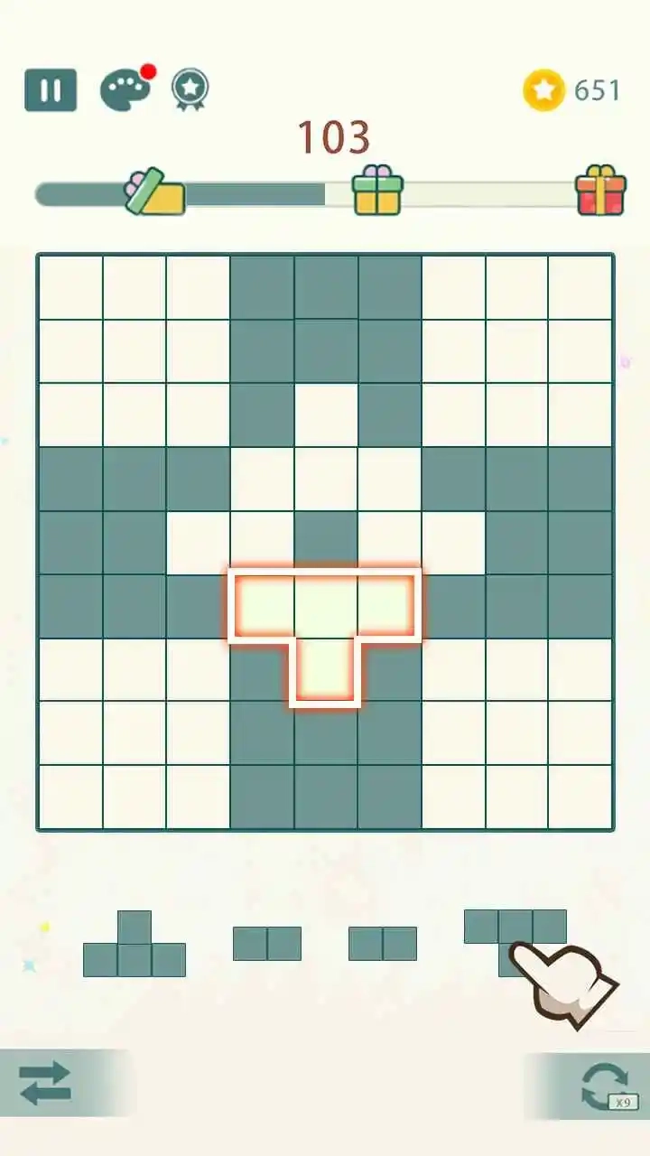 九宫格方块游戏