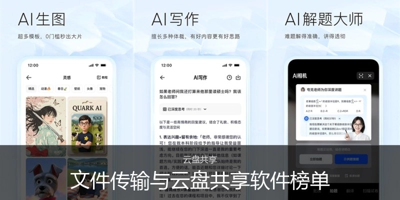 文件传输与云盘共享软件榜单