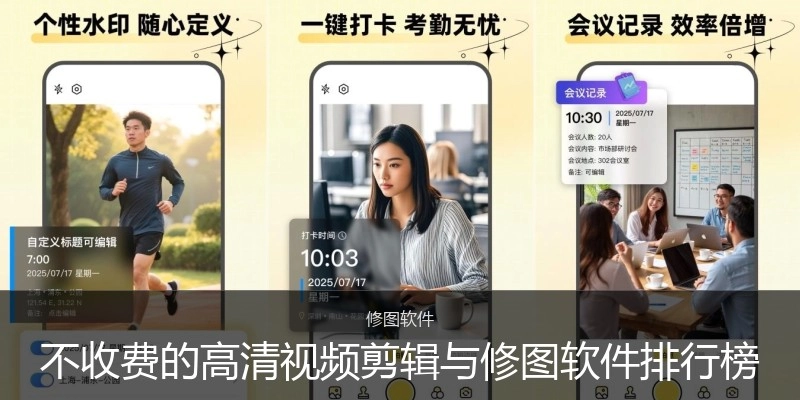 不收费的高清视频剪辑与修图软件排行榜