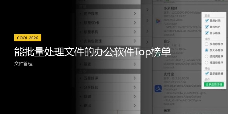能批量处理文件的办公软件Top榜单