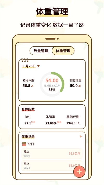 热量减肥小本2
