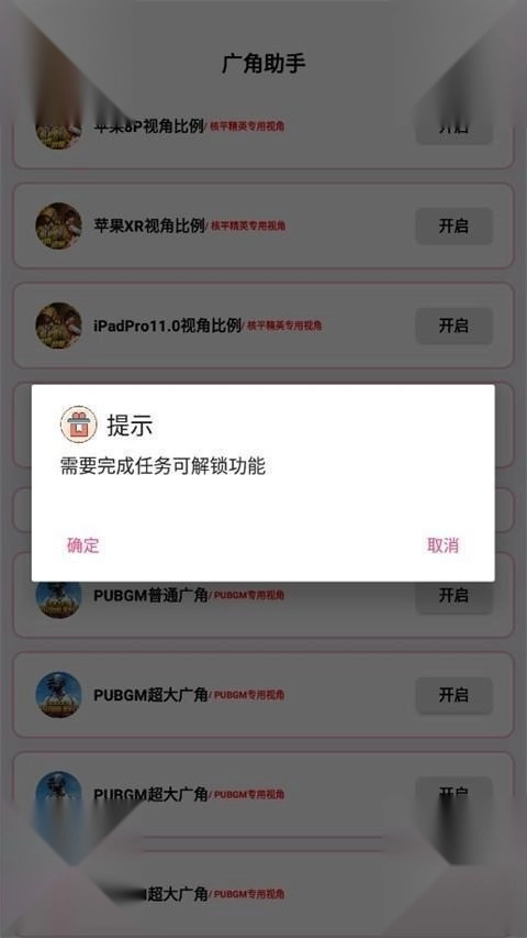 广角助手确认开启