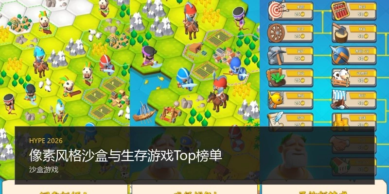像素风格沙盒与生存游戏Top榜单