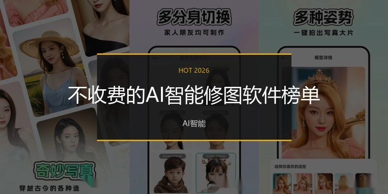 不收费的AI智能修图软件榜单
