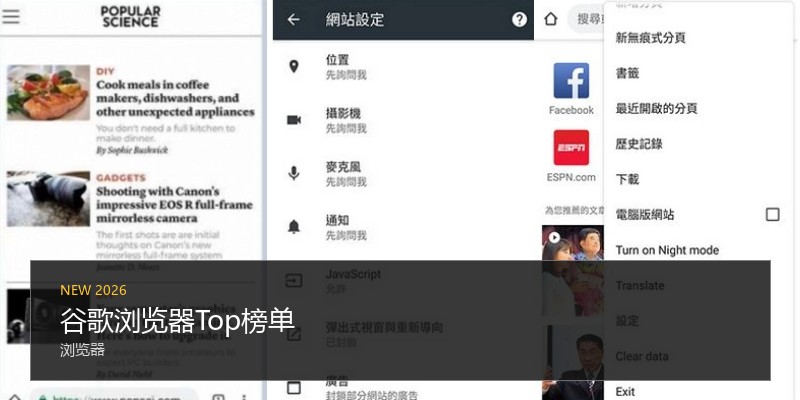 谷歌浏览器Top榜单