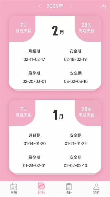 女生例假记录3