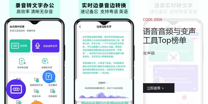 语音音频与变声工具Top榜单