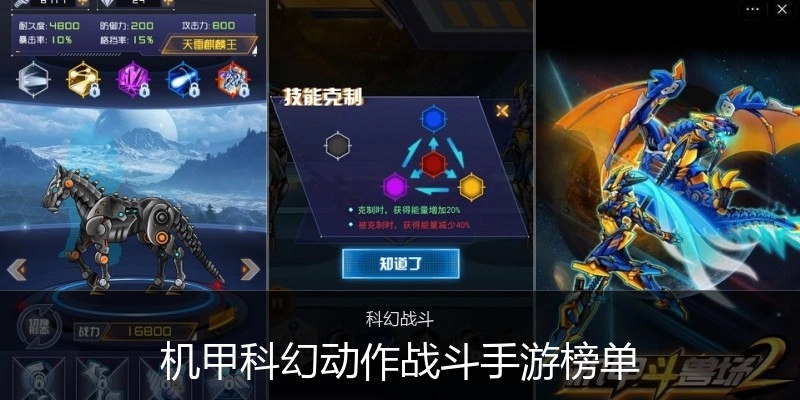 机甲科幻动作战斗手游榜单