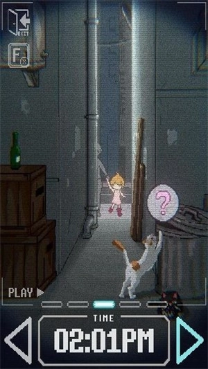 小巷子的秘密小女孩与猫场景