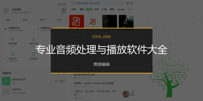 专业音频处理与播放软件大全