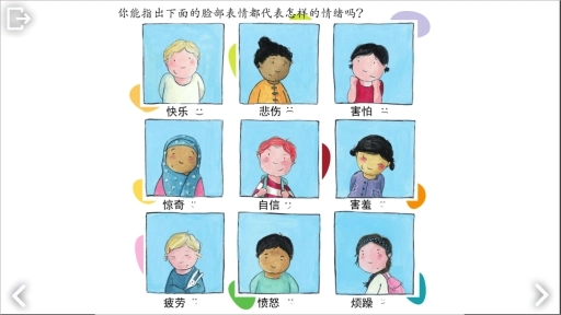 绘本中面部情绪识别内容展示图