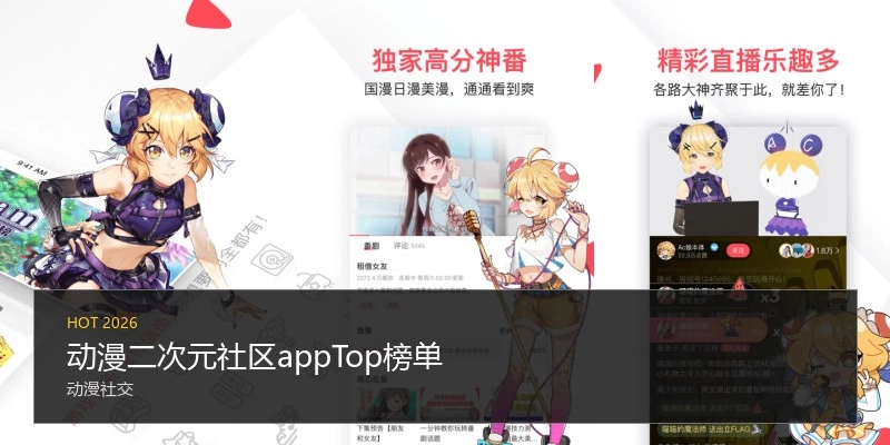 动漫二次元社区appTop榜单
