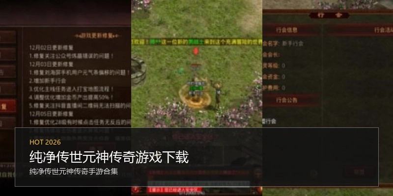 纯净传世元神传奇游戏下载